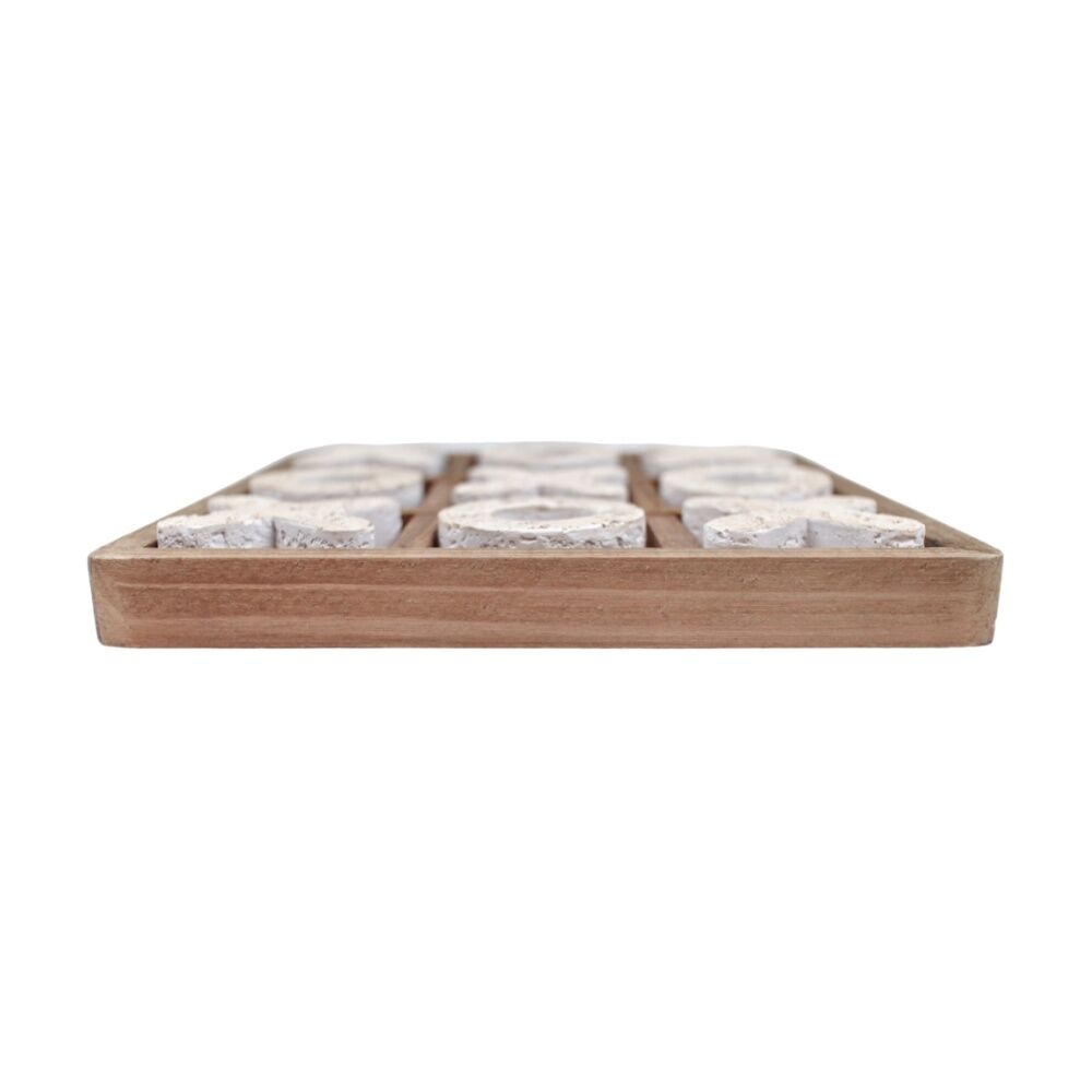 Karson Woodland x & O Tic Tac Toe Board Game Set 22x22x3.5cm Natural (9 Pieces) — image 3