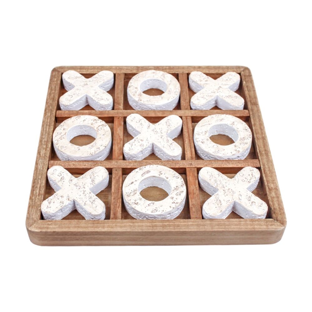 Karson Woodland x & O Tic Tac Toe Board Game Set 22x22x3.5cm Natural (9 Pieces) — image 2