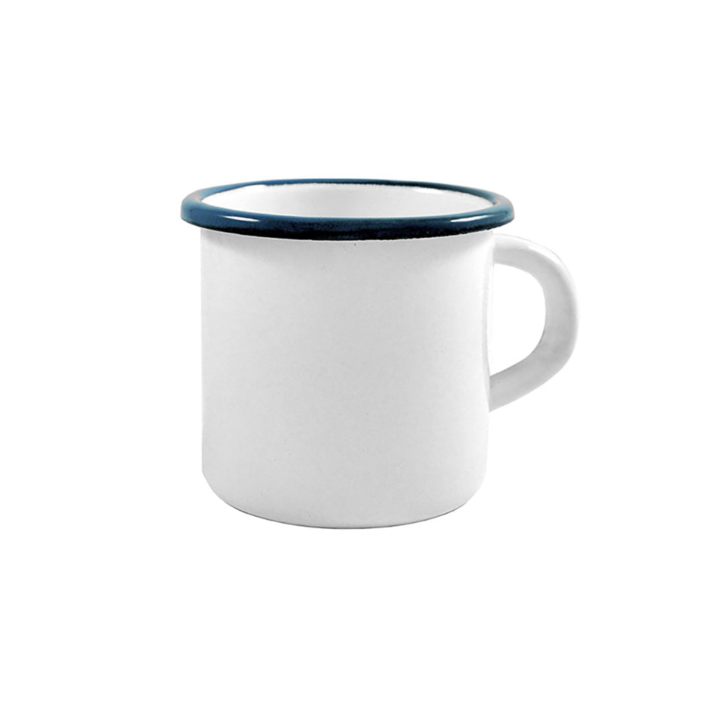 Urban Style Enamel 280ml Coffee Mug Water/Juice Drinking Cup w/ Handle White (4 Pack) — image 2