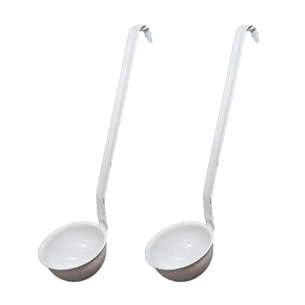 Urban Style Enamelware Urban Style Carbon Steel Enamelware Soup/Goulash Ladle Spoon Utensil Cottage (2 Pack)