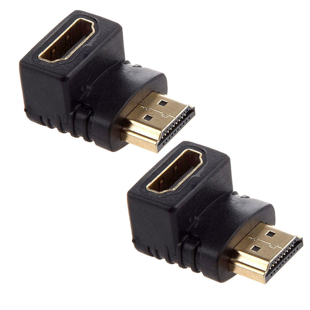 Westinghouse HDMI 90° Angle L Male to Female Adaptor Connector Gold Plated (2 Pack)