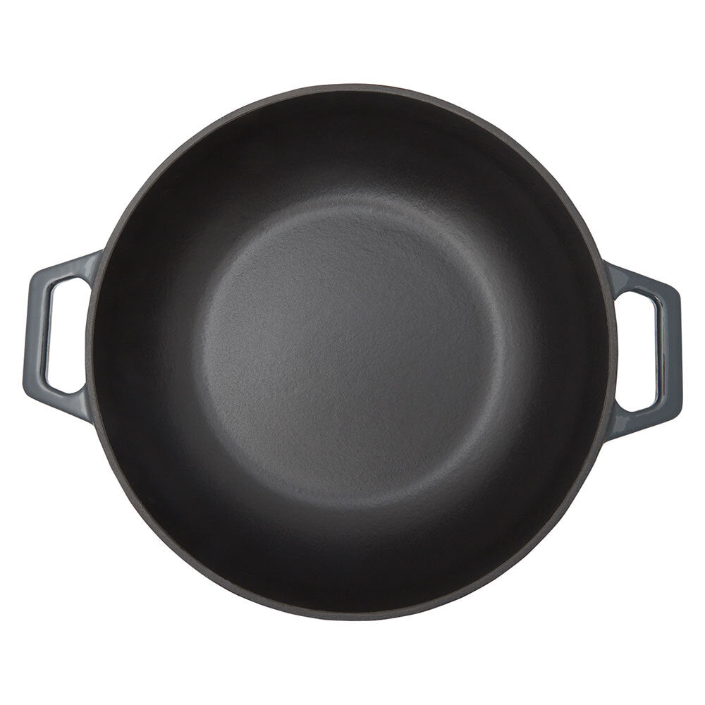 Westinghouse 4L 30cm Shallow Round Cast Iron Pot/Dish Induction Cooking Ombre GR — image 5