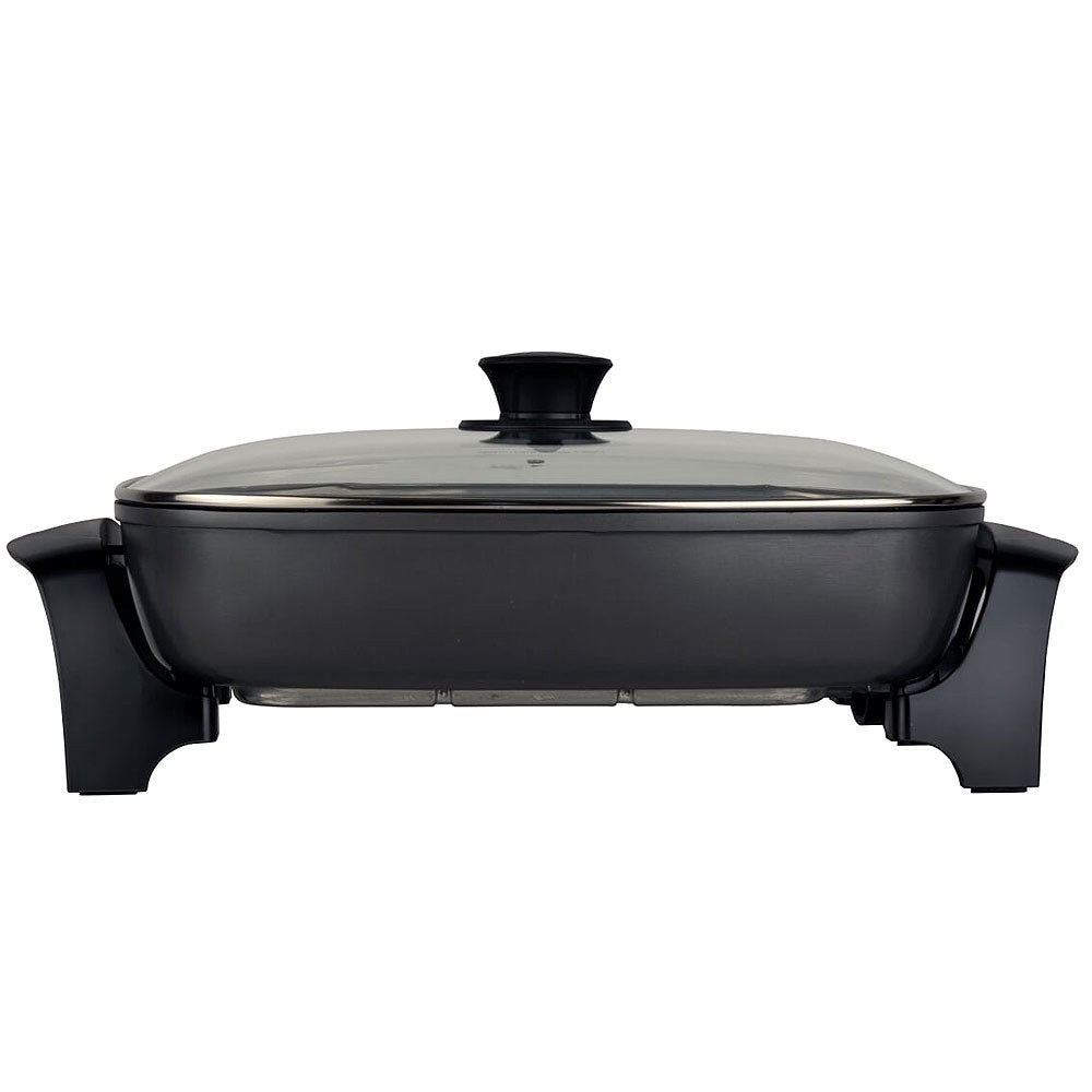 Westinghouse 2400W Non-Stick Electric Skillet Fry Pan w/ Glass Lid Cookware Grey — image 5