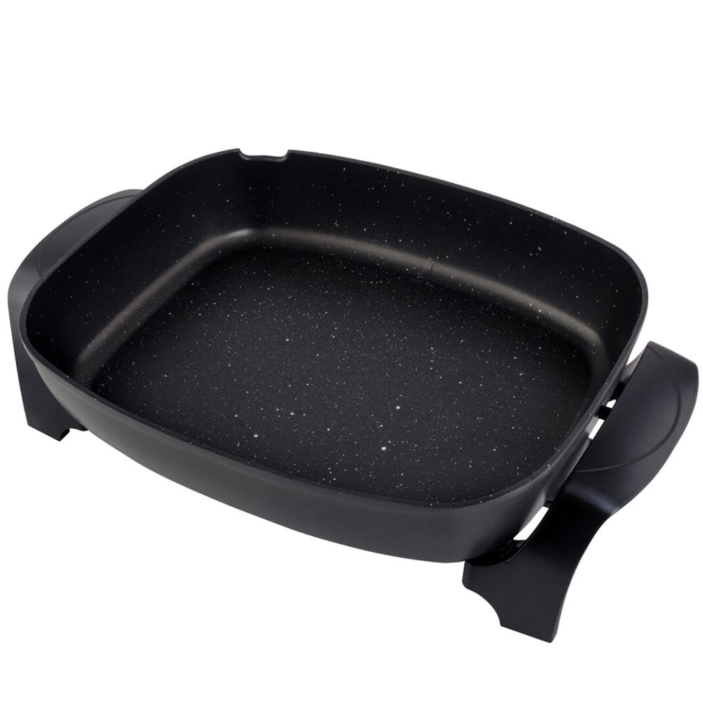 Westinghouse 2400W Non-Stick Electric Skillet Fry Pan w/ Glass Lid Cookware Grey — image 8