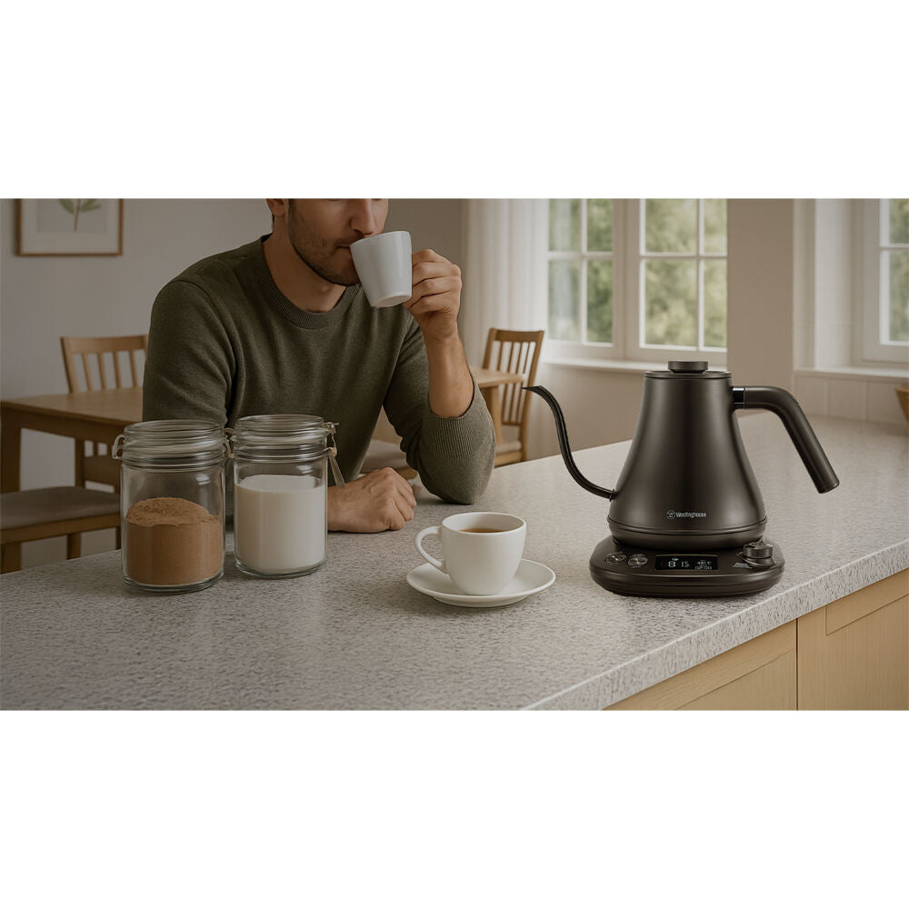 Westinghouse Gooseneck Kettle 1200W 0.8L Black Stainless Steel — image 2