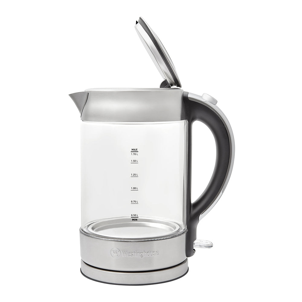 Westinghouse 1.7L 2200W Glass Electric Cordless Kettle/Water Boiler Silver — image 4