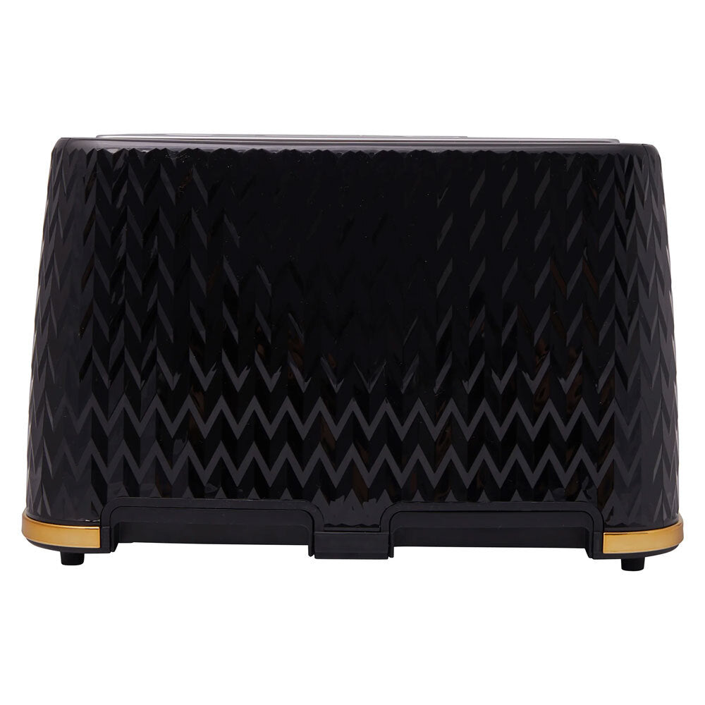 Westinghouse Zig Zag Pattern Black/Gold 1.7L Kettle & 4 Slice Toaster Pack — image 2