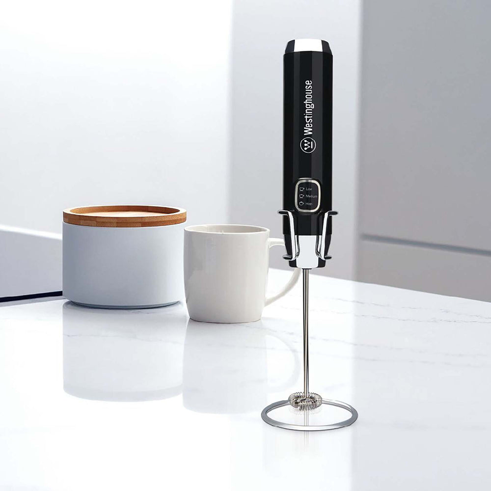Westinghouse Cordless Handheld Electric Milk Frother Kitchen Gadget Black — image 2