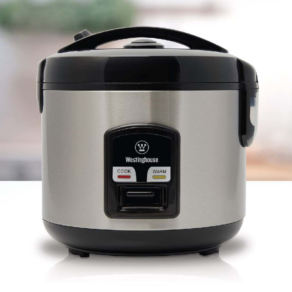 Westinghouse 6 Cup Rice Cooker Stainless Steel w/Keep Warm Function & Steamer — image 2