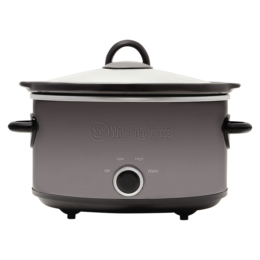 Westinghouse 3.5L 210W Electric Slow Cooker w/Ceramic Pot Stainless Steel Black — image 3