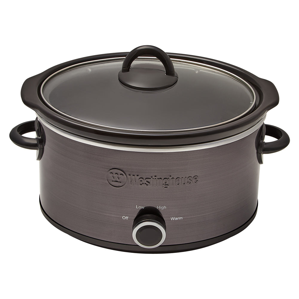 Westinghouse 3.5L 210W Electric Slow Cooker w/Ceramic Pot Stainless Steel Black — image 2