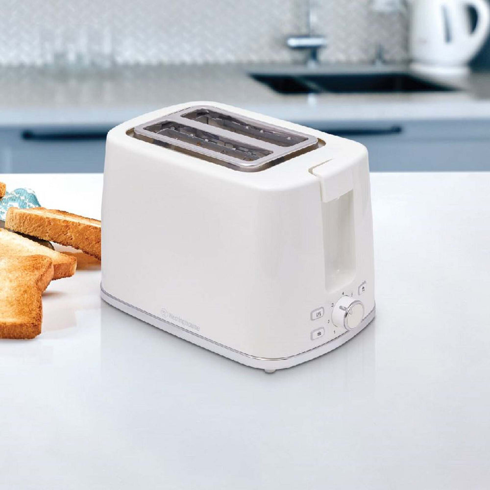 Westinghouse Electric Kitchen Benchtop Bread Toaster Extra-Wide 2 Slice — White