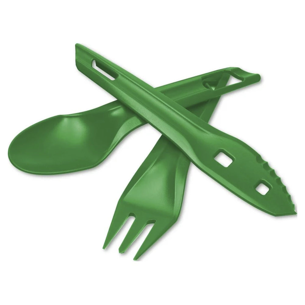 Wildo Ocy Chow Outdoor Cutlery Spoon/Knife/Fork Camping Utensils Sugarcane Green — image 2