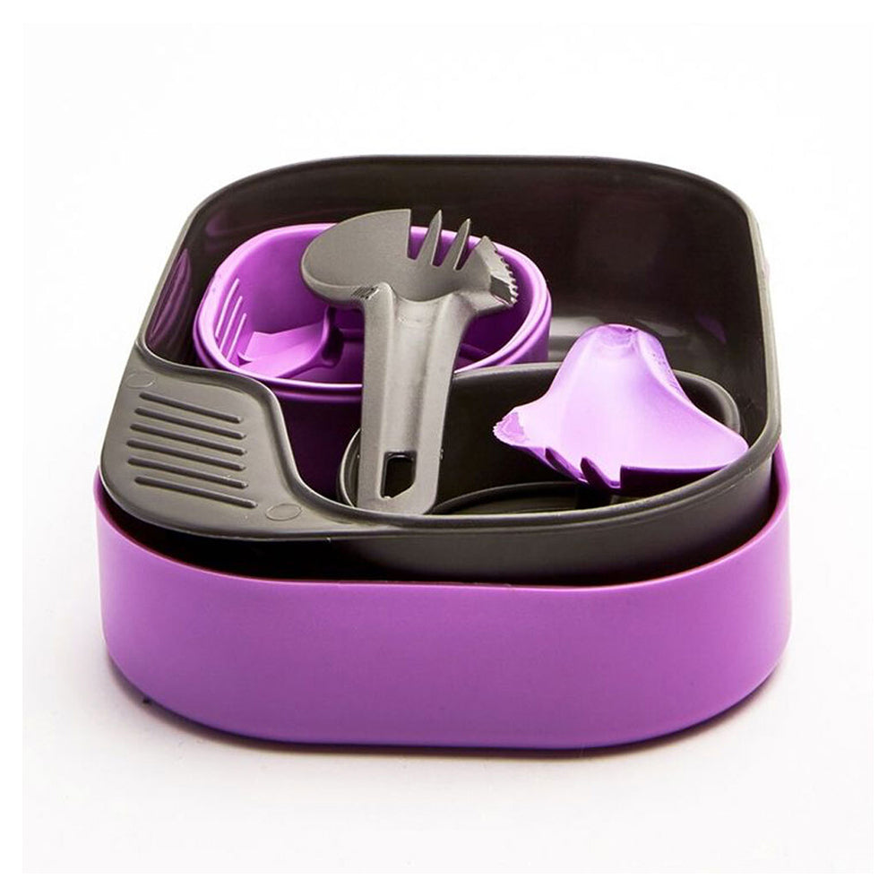 Wildo Camp-A-Box Duo Light Camping Dinner Set Utensils/Bowl/Plate/Cup Lilac (6 Pieces) — image 2