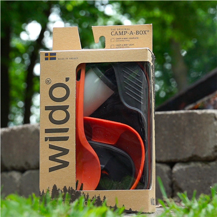 Wildo Camp-A-Box Complete Camping Kit Utensils/Bowl/Plate/Cup Dinner Set Red (7 Pieces) — image 2