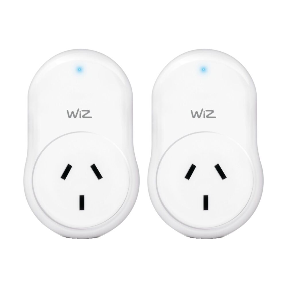 Wiz Connected Smart Wall Socket Plug w/ Smartphone/Voice Control AU/NZ (2 Pack)