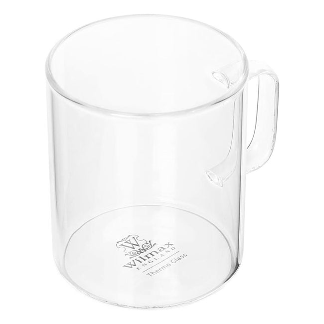 Wilmax England 400ml Thermo Glass Cup Coffee/Tea Drink Mug w/ Handle Clear (6 Pieces) — image 2