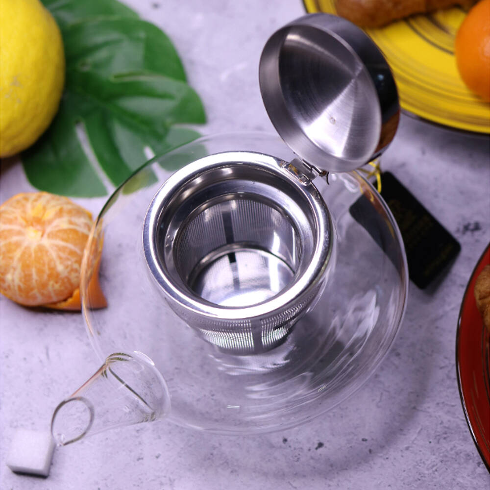 Wilmax England Thermo Glass 650ml Teapot Container Glassware w/ Handle Clear — image 2