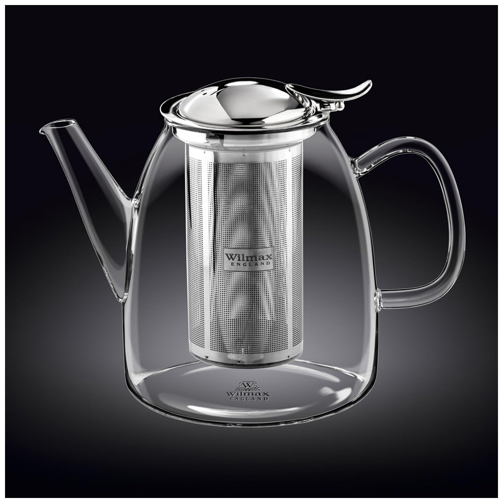 Wilmax England 950ml Thermo Glass Tea Pot w/ Lid/Diffuser - Clear — image 2