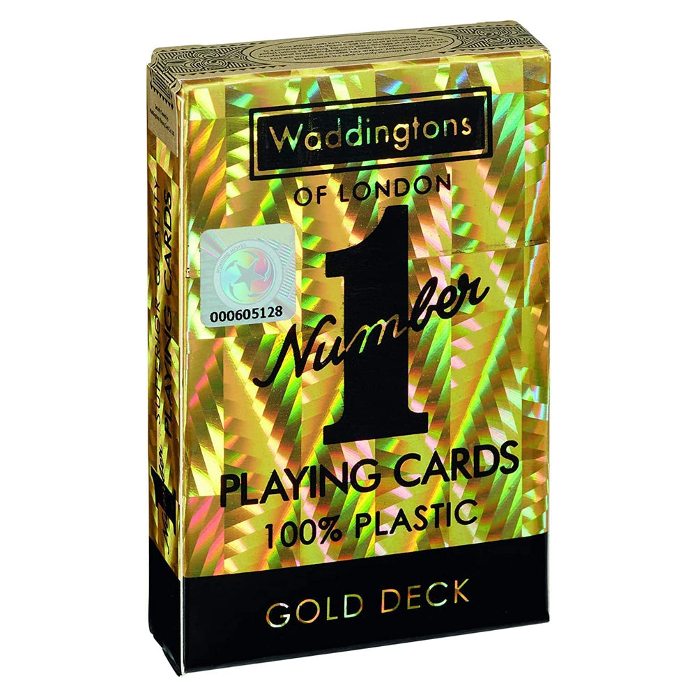 Waddingtons Gold Edition Traditional Plastic Classic Playing Cards Deck 5y+
