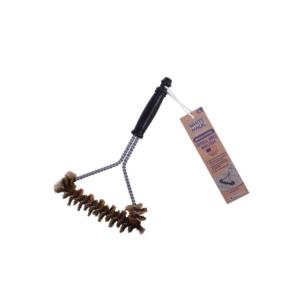 White Magic 30cm Brass Spiral Barbecue/BBQ Grill Cleaning Brush Cleaner Small — image 2