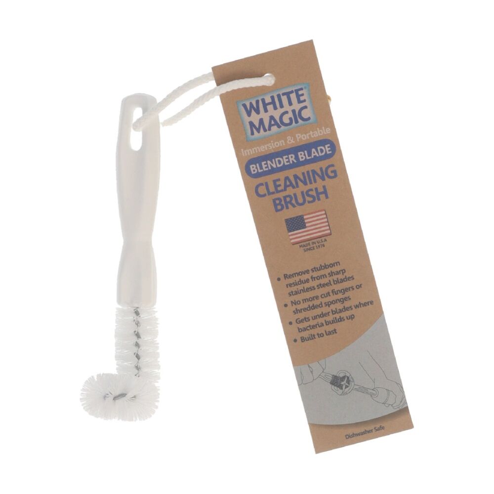 White Magic Blender Blade Cleaning Brush Scrub Universal Fit - White (2 Pack) — image 2