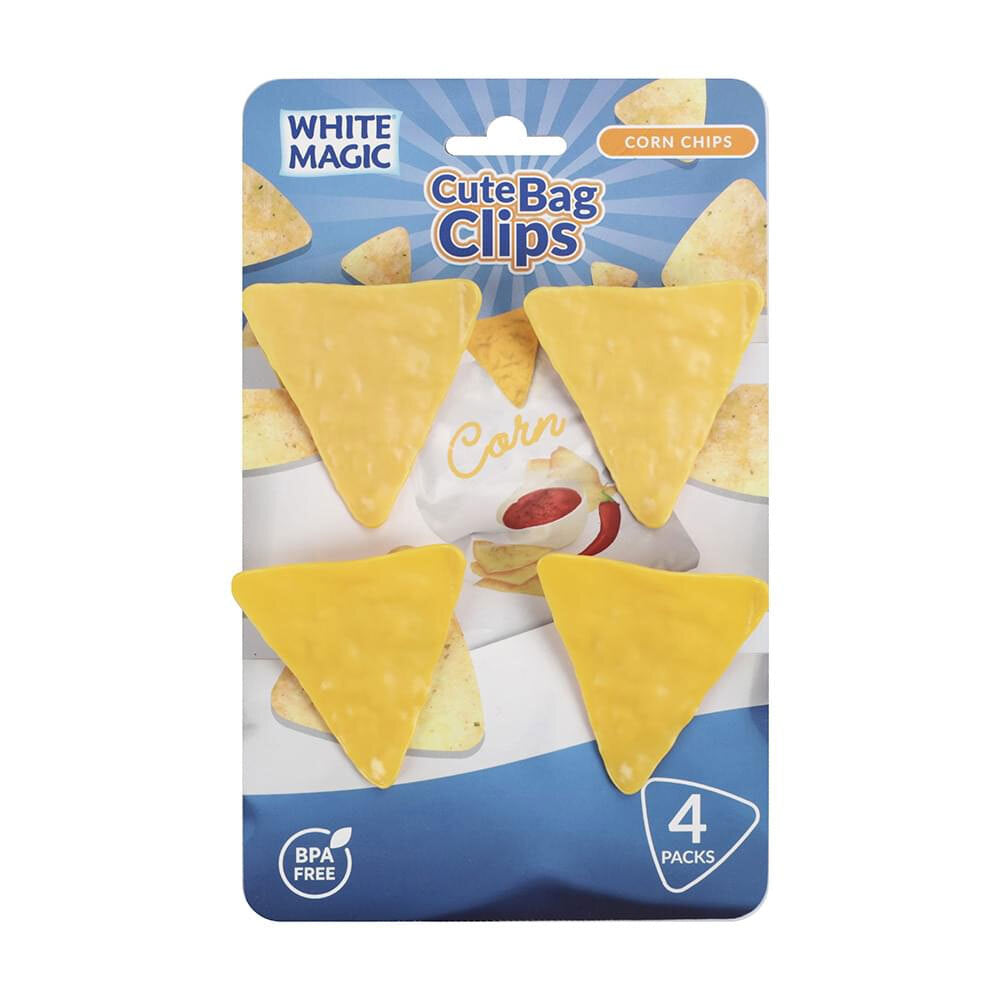 White Magic Cute Novelty Bag Seal Kitchen Storage Clips - Corn Chips (12 Pieces) — image 2