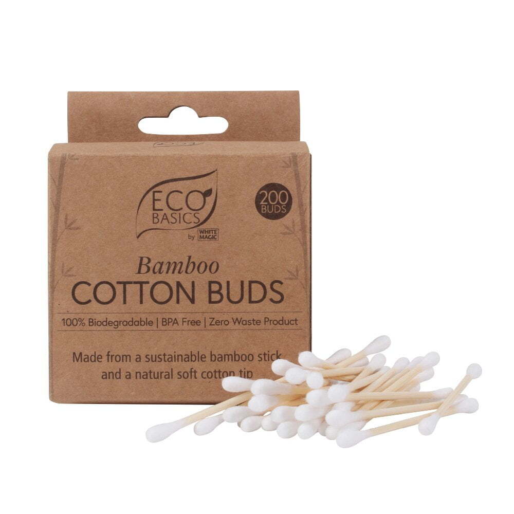 Eco Basics Bamboo Soft Cotton Buds/Tips Ear Cleaning Swabs Wax Removal Tool (3 Pack) — image 2