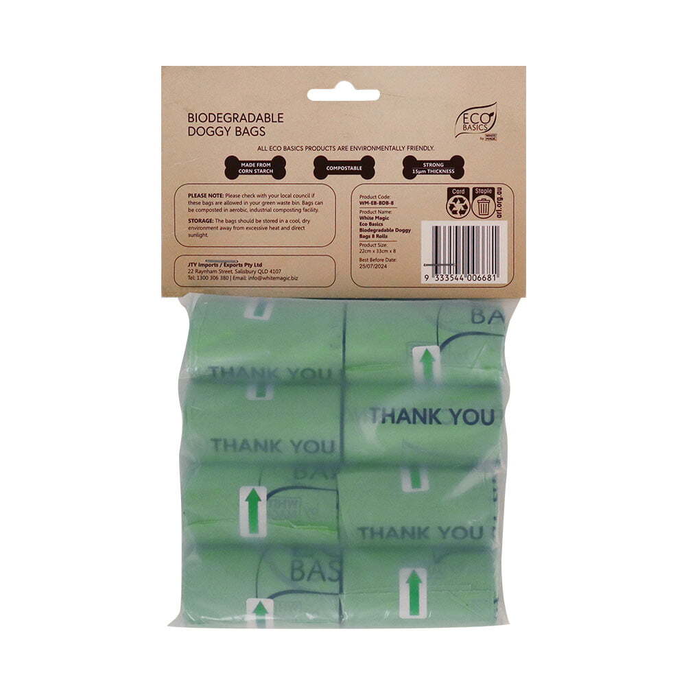 Eco Basics Eco Basic Biodegradable Doggy Disposable Waste Bags Compostable Collector (8 Pack) — image 2
