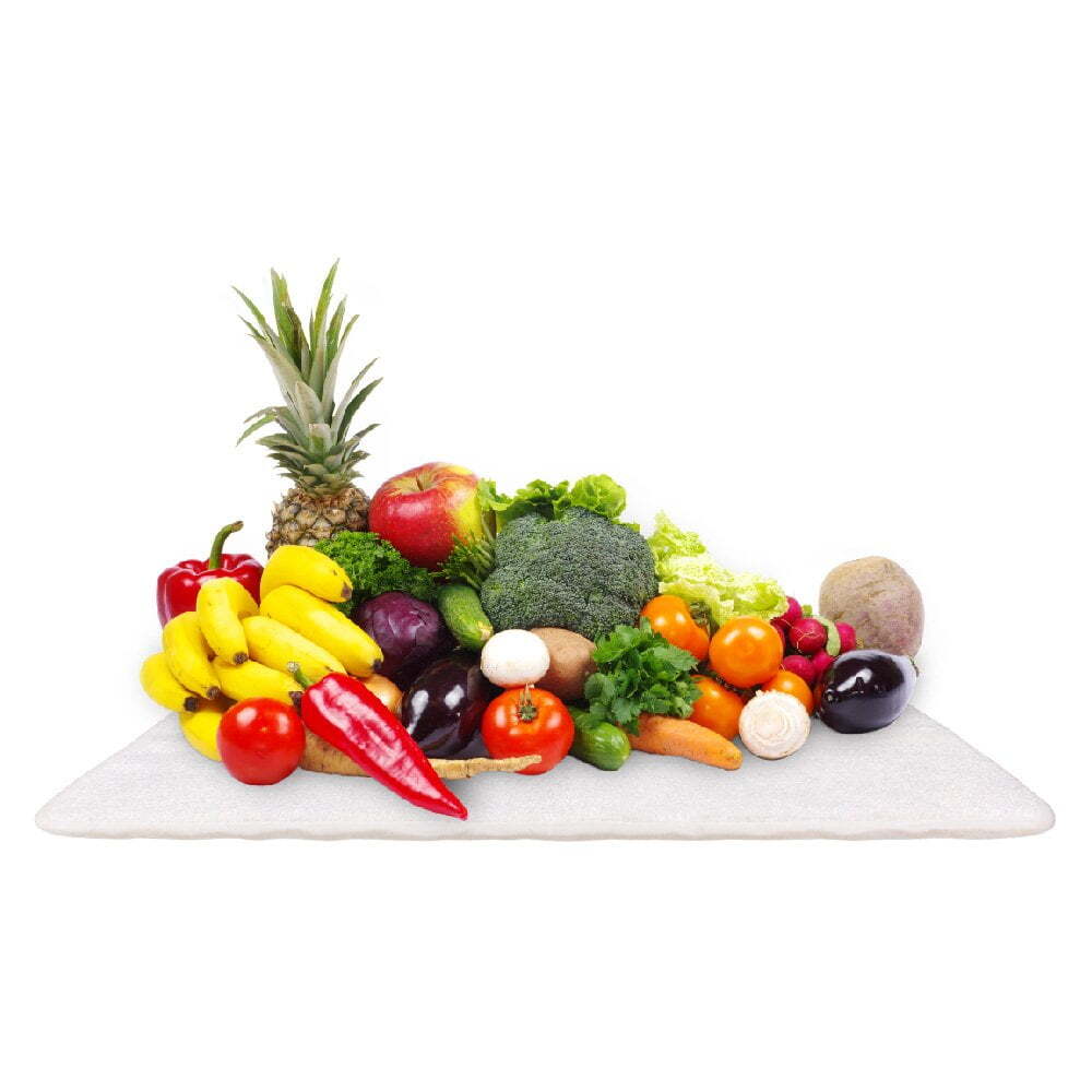 Eco Basics Bamboo & Microfibre Washable Fruit/Vegetable Drying Mat/Pad White — image 5