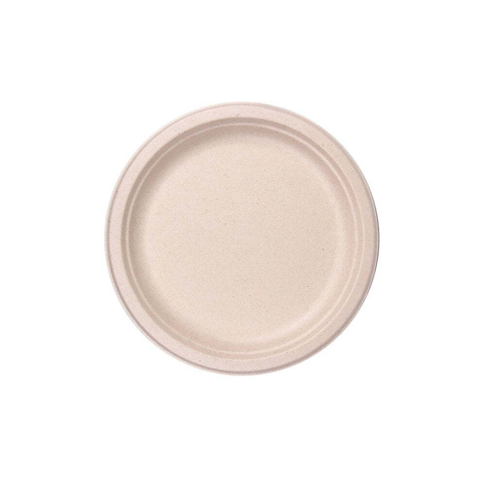Eco Basics Eco Basic 17cm Biodegradable Sugarcane Food Dining Round Plate Picnic/Party (10 Pieces) — image 2