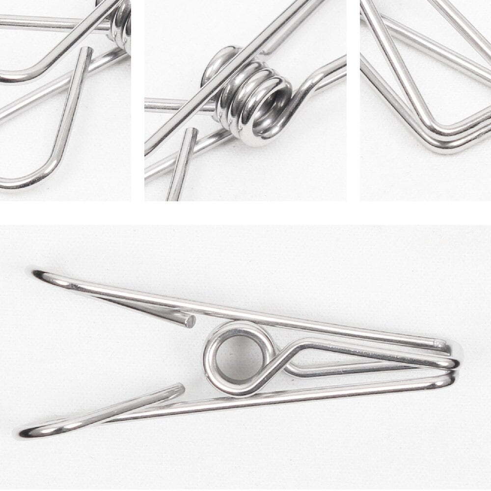 Eco Basics 9cm Stainless Steel Clothes Pegs Hanging/Drying Fabric Clips (9 Pack) — image 5