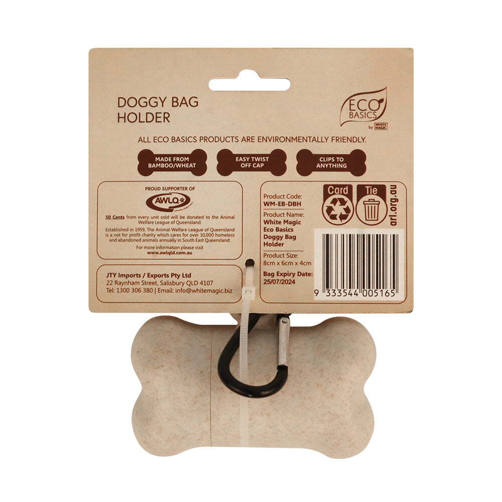Eco Basics Doggy/Pet Poo Bag Holder Waste Dispenser Outdoor/Walks Holder Brown — image 2