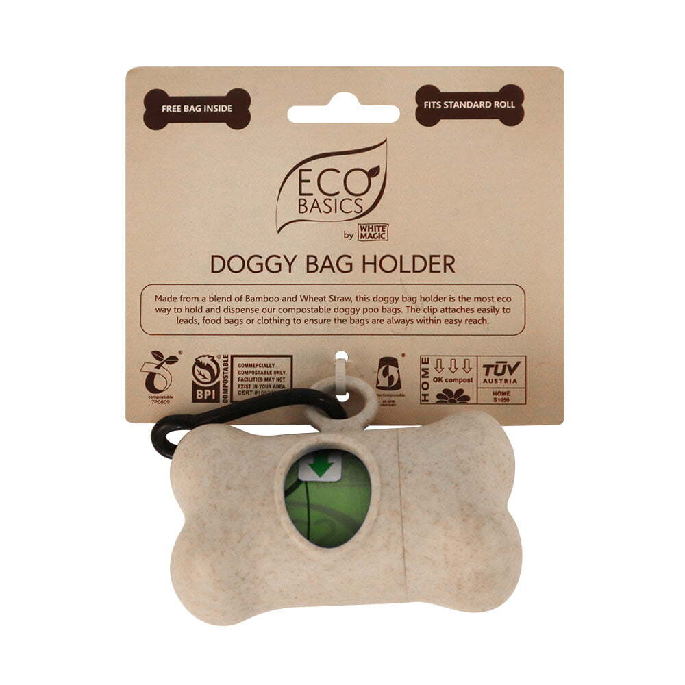 Eco Basics Doggy Poo Bag Holder Dispenser Outdoor - Brown (2 Pack) — image 2