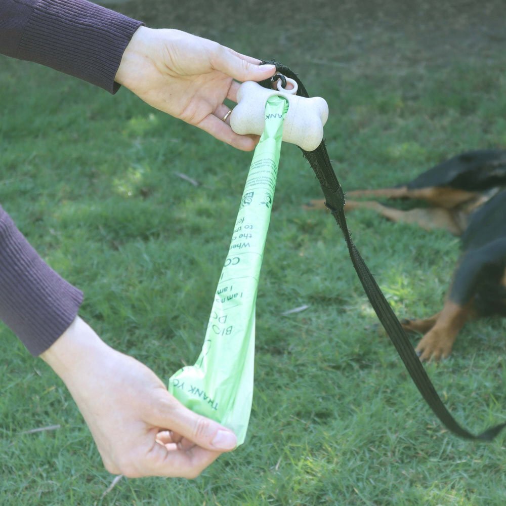 Eco Basics Doggy Poo Bag Holder Dispenser Outdoor - Brown (2 Pack) — image 7