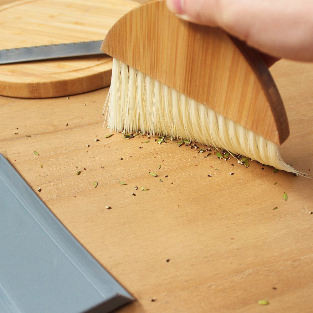White Magic Bamboo/Recycled Eco Basics Mini Dustpan/Brush Indoor/Outdoor Set — image 3