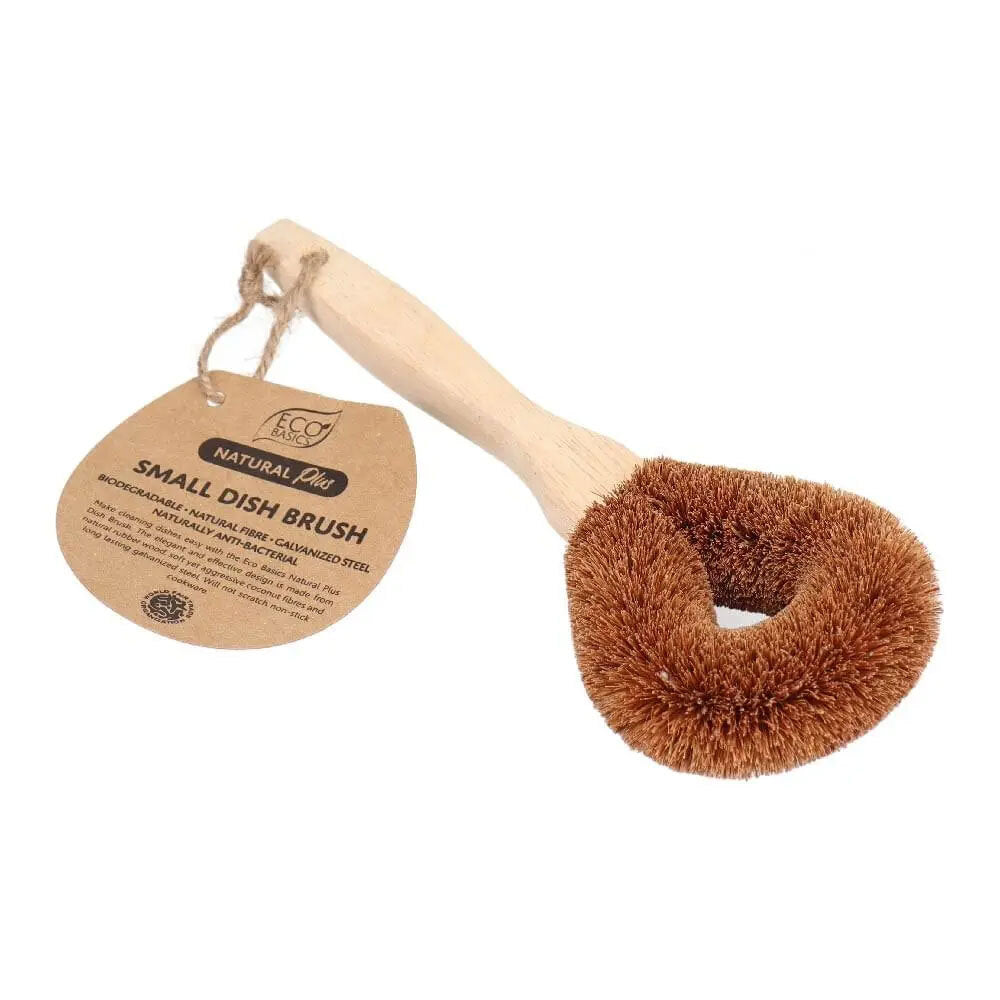 Eco Basics Natural Plus Anti-Bacterial Kitchen Dish Cleaning Brush - Small