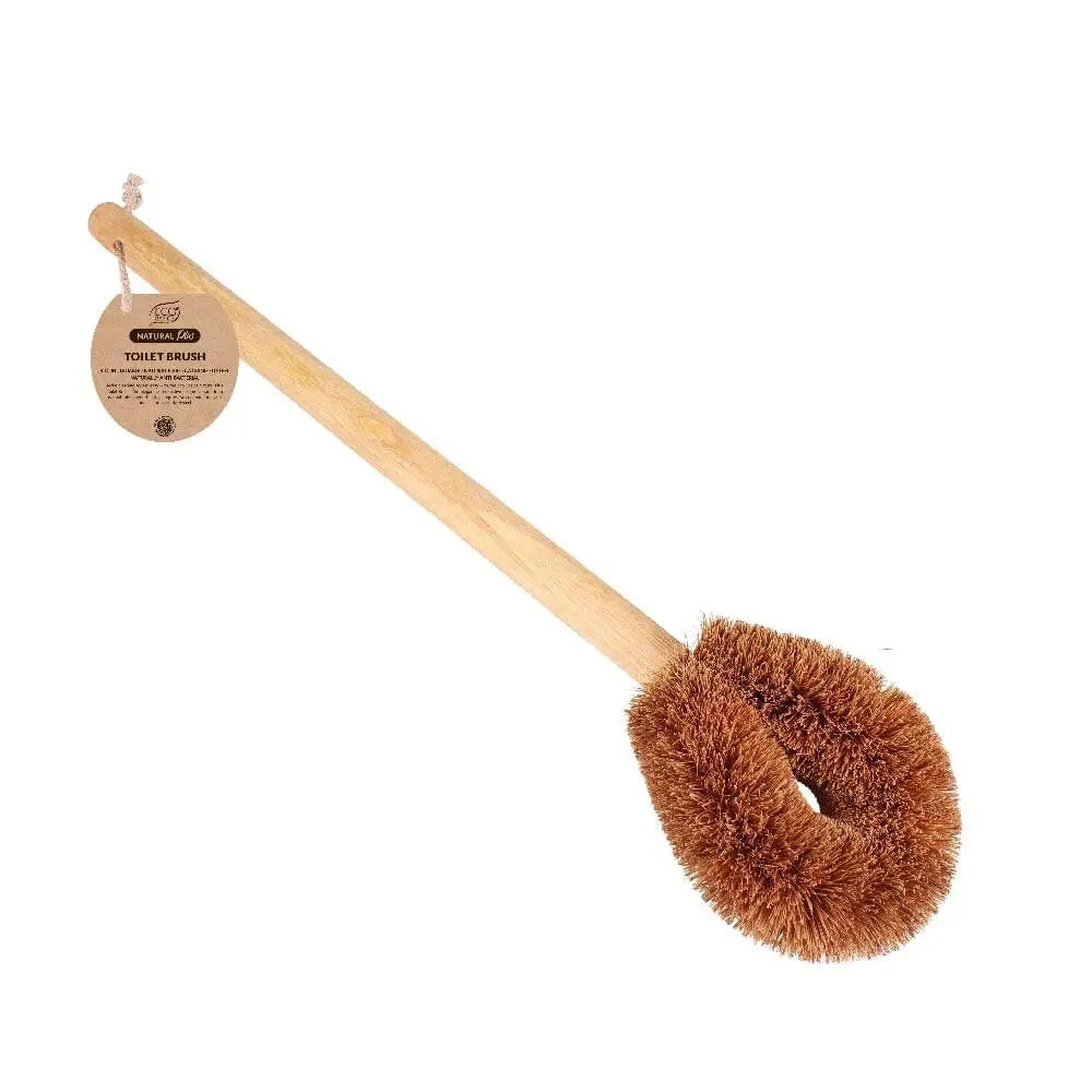 Eco Basics Natural Anti-Bacterial Plus Toilet Bathroom Cleaning Brush 49cm
