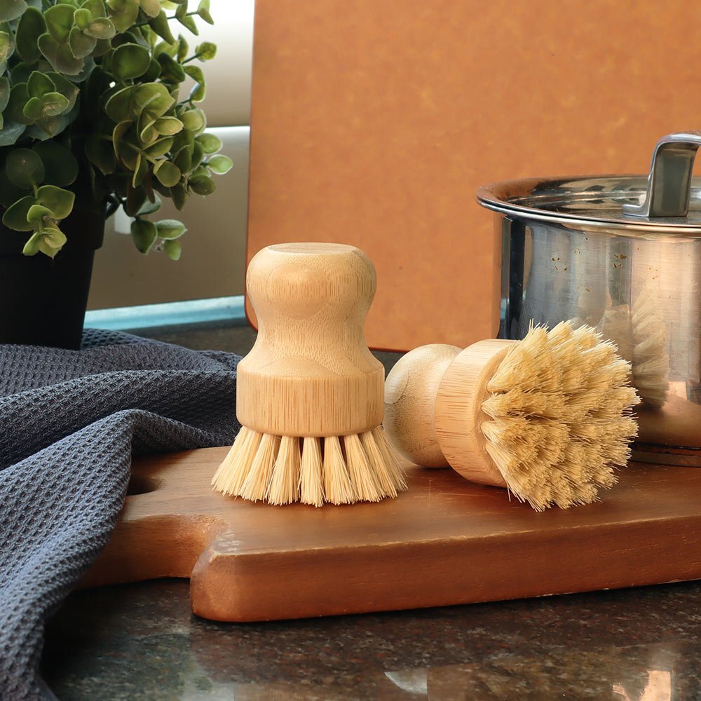 Eco Basics 8cm Plastic Free Kitchen Pot/Pan Scrub/Brush Residue Cleaner Remover — image 4