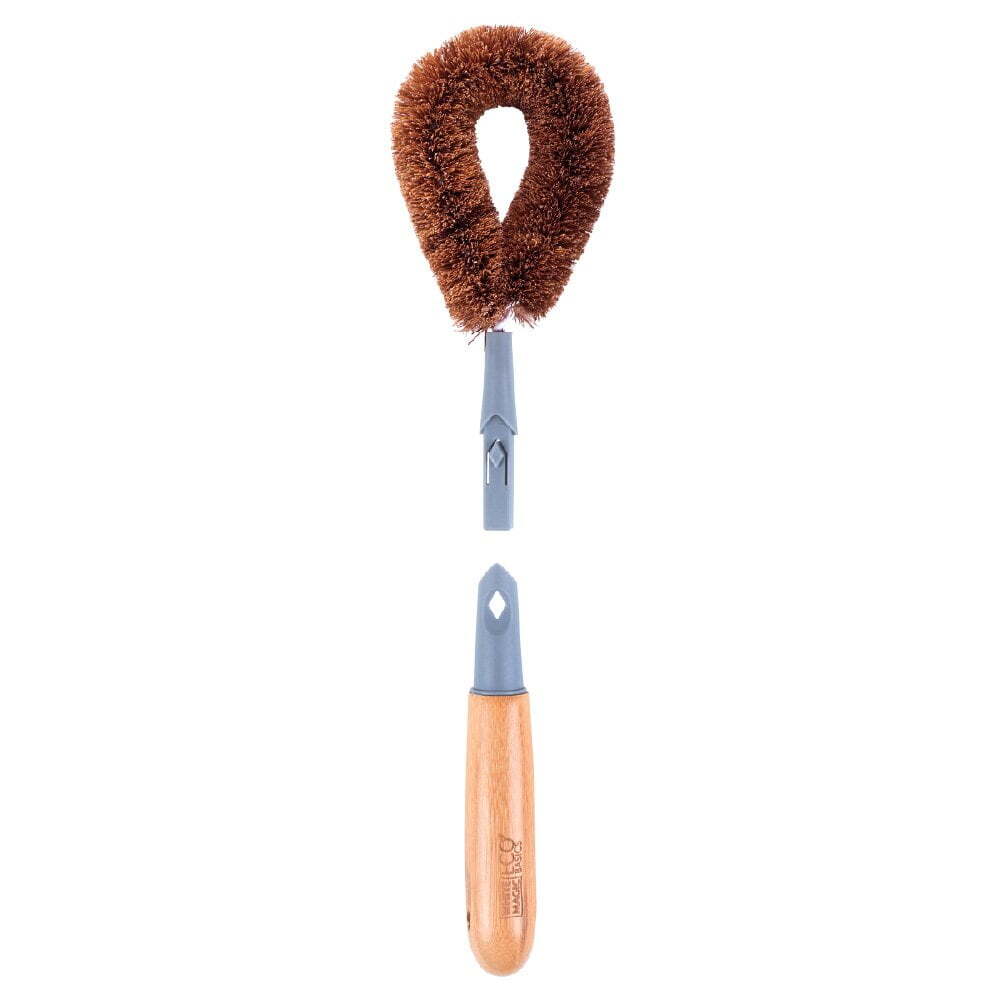 Eco Basics 33cm Replaceable Dish Brush Cleaner Residue Remover w/Bamboo Handle — image 2