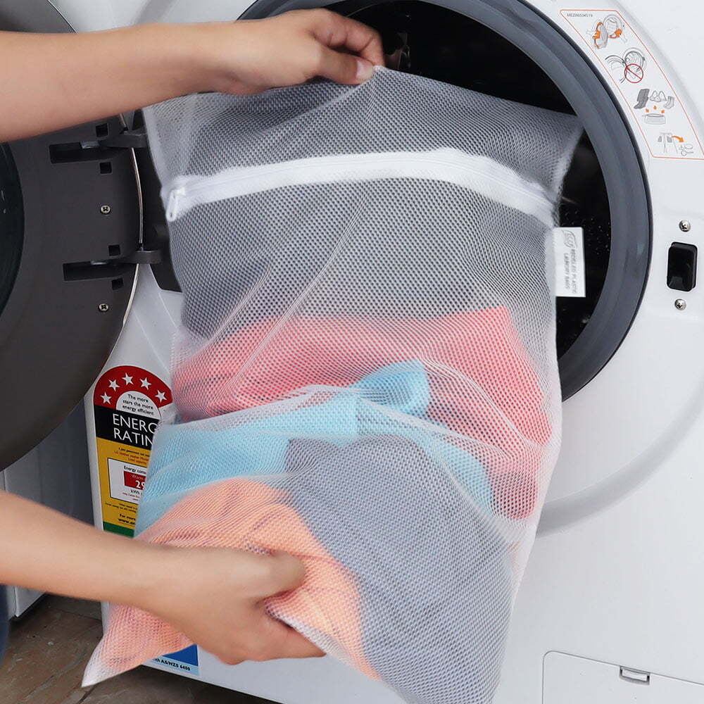 White Magic Eco Basics Recycled Plastic Zippered Laundry Wash Bags Clothes Cleaning Pouch — image 9