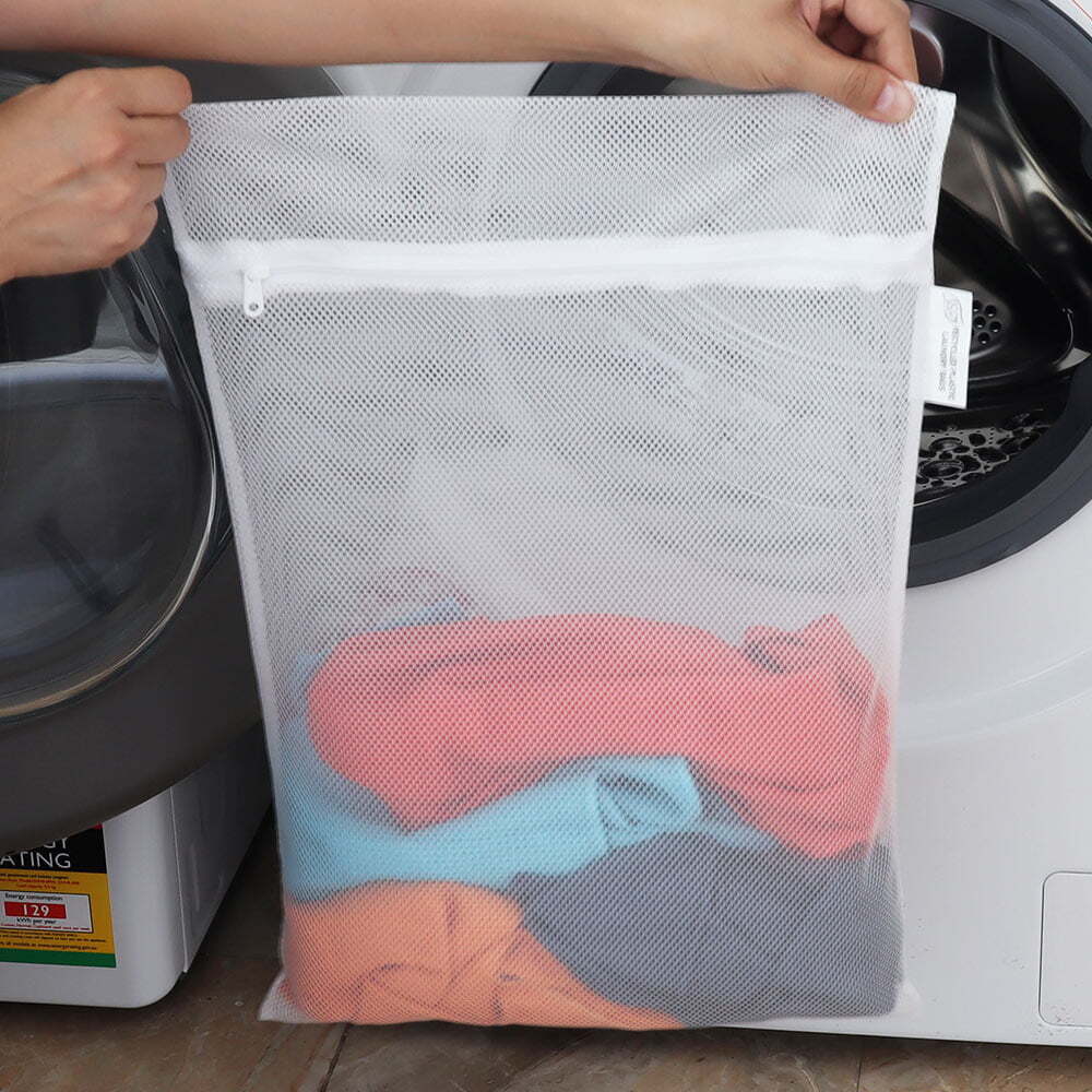 White Magic Eco Basics Recycled Plastic Zippered Laundry Wash Bags Clothes Cleaning Pouch — image 10