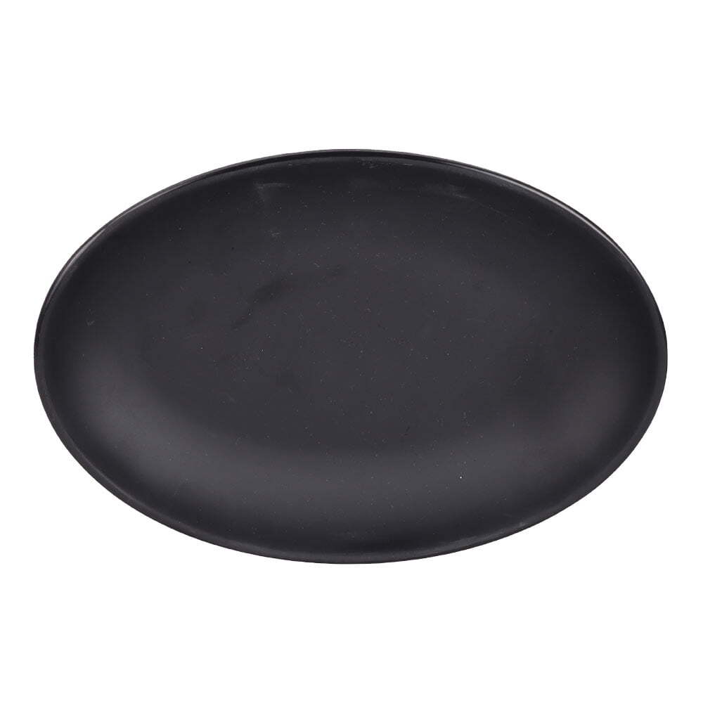 Eco Basics Oval Soap Dish Holder Bathroom Organiser Tray Storage Container — Black