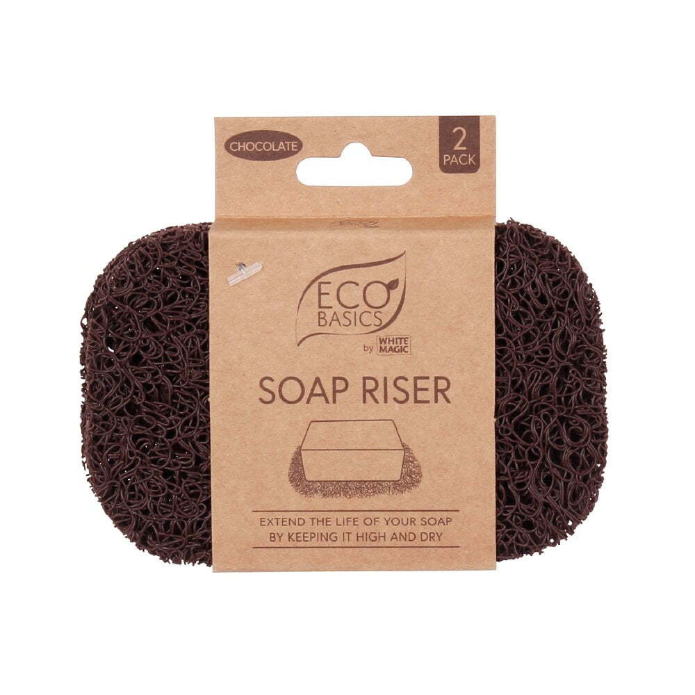 Eco Basics Soap Riser/Dish Elevator Holder Storage Bath/Sink Organiser — Chocolate
