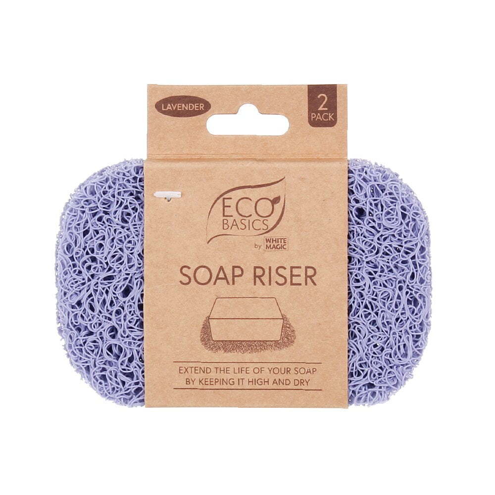 Eco Basics Soap Riser/Dish Elevator Holder Storage Sink Organiser Lavender (3 Pack) — image 2