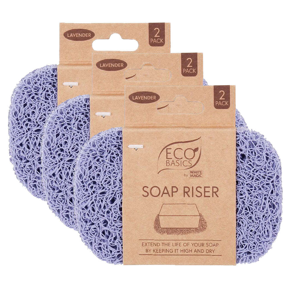 Eco Basics Soap Riser/Dish Elevator Holder Storage Sink Organiser Lavender (3 Pack)
