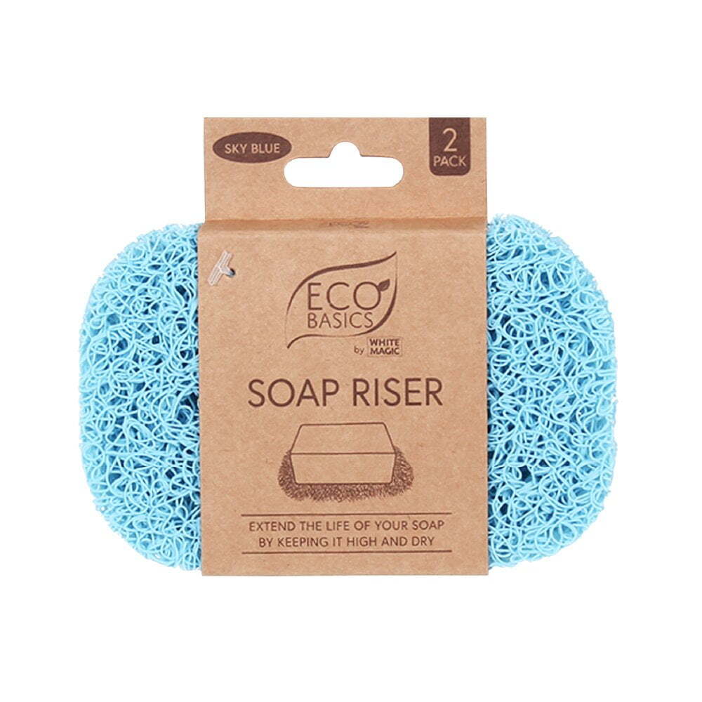 Eco Basics Soap Riser/Dish Elevator Holder Storage Sink Organiser Sky Blue (3 Pack) — image 2