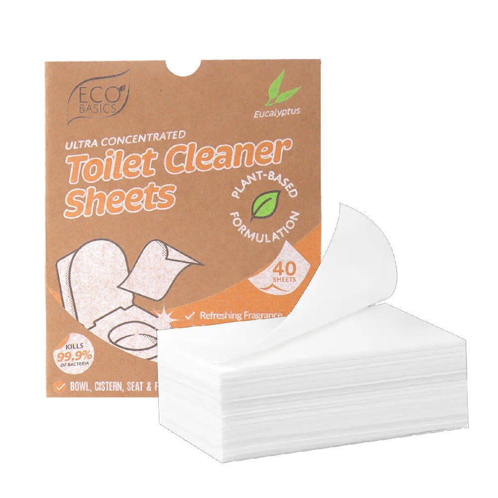 Eco Basics 40pc Eco Basics Toilet Cleaner Detergent Sheets w/ Eucalyptus Scent 17cm (2 Pack) — image 2