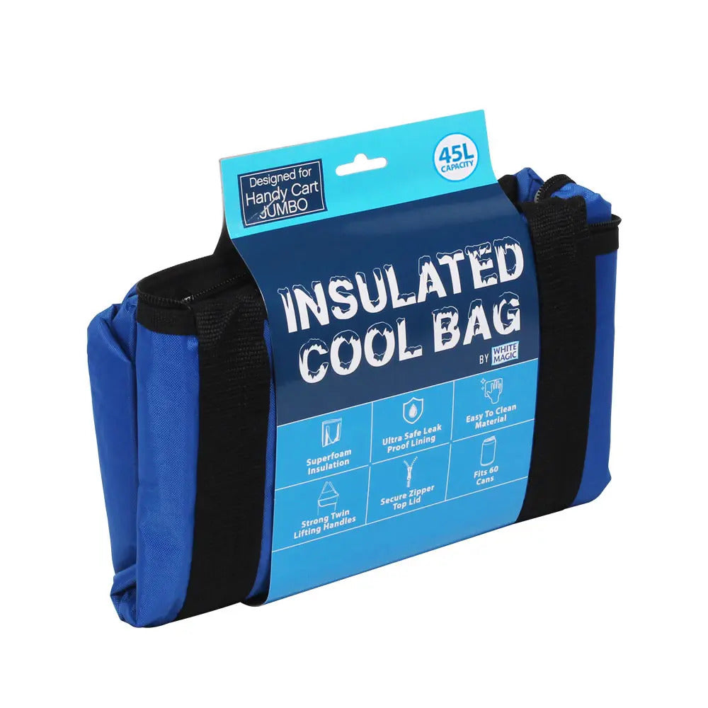 Handy Trolley 45L/38.5cm Insulated Jumbo Cool Bag Lunch Picnic Storage Bllue