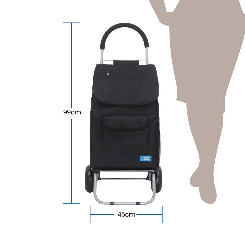 White Magic Black Handy Shopping Trolley 40L w/ Original Insulated Cooler Bag — image 9